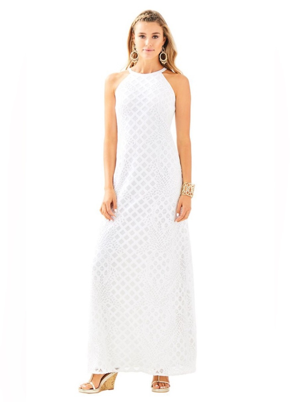 Lilly Pulitzer Pearl Lace Maxi Dress Resort White Size XS